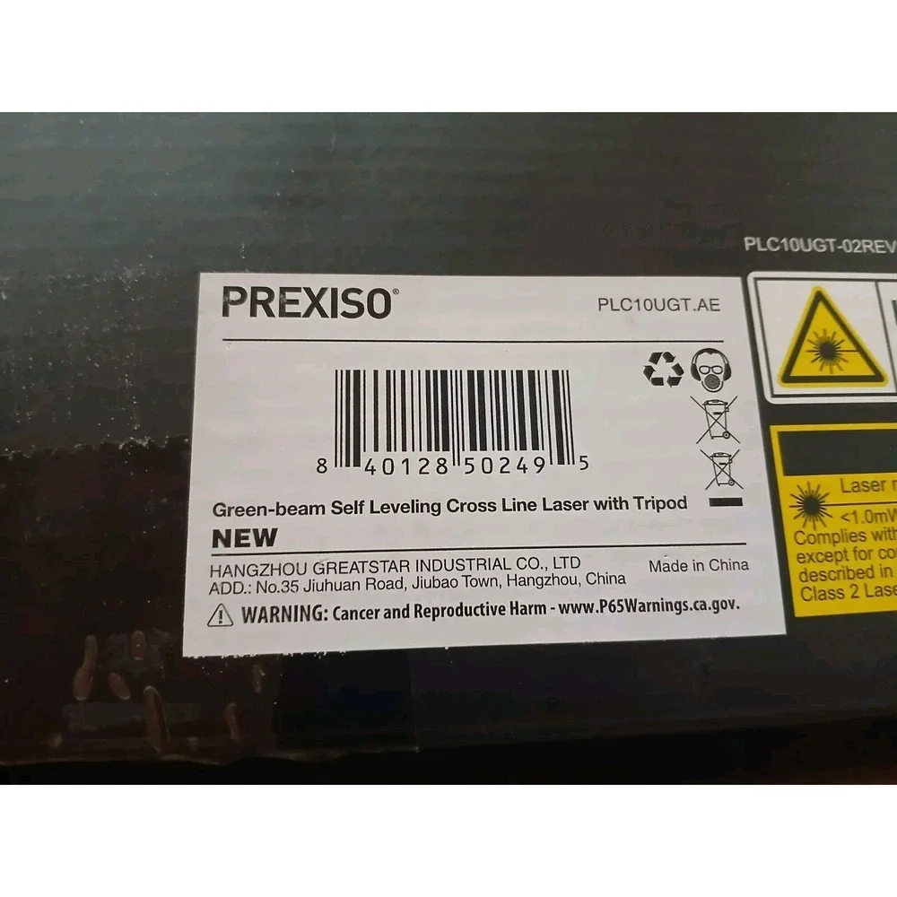 Prexiso 65FT Laser Level Self Leveling Cross-Line Laser Green Beam w/Mount‎